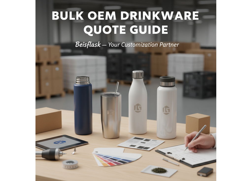 What information should I prepare when requesting a quote for bulk OEM drinkware?