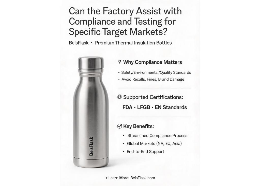 Can the factory assist with compliance and testing for specific target markets?