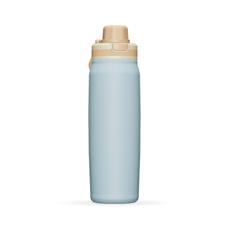 New Design Foldable Handle Beisheng Factory Supply  Double Wall Thermal Water Bottle Stainless Steel