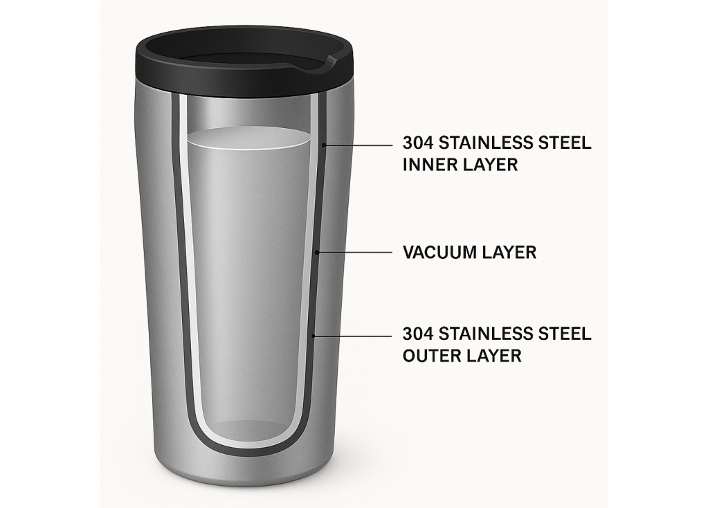 How Do Insulated Tumblers Keep Drinks Hot? The Science of Double-Wall Vacuum and 304 Stainless Steel