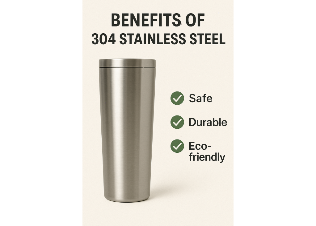 304 Stainless Steel vs Plastic & Glass Cups: Safety, Durability, Sustainability