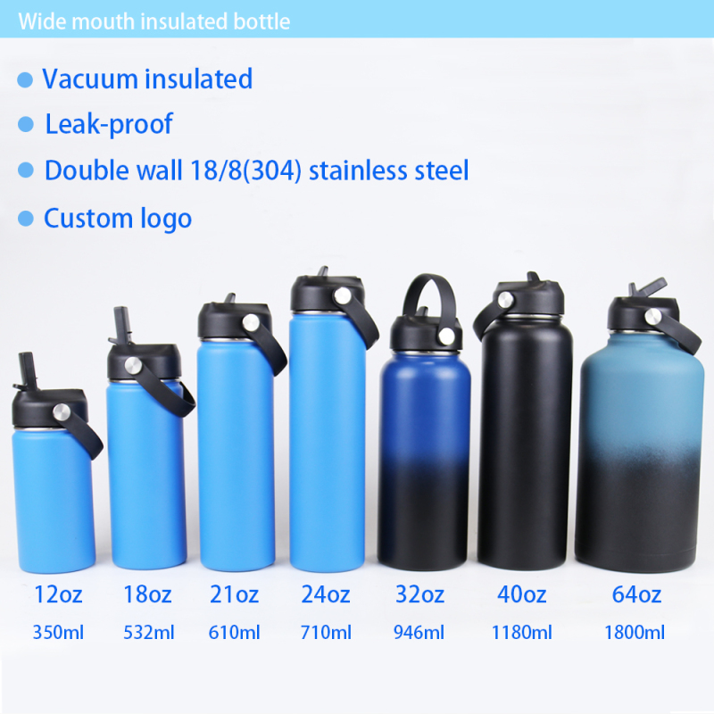 Hot Sale 304 Insulated Stainless Steel Custom Logo Thermos Double Wall Water Bottle
