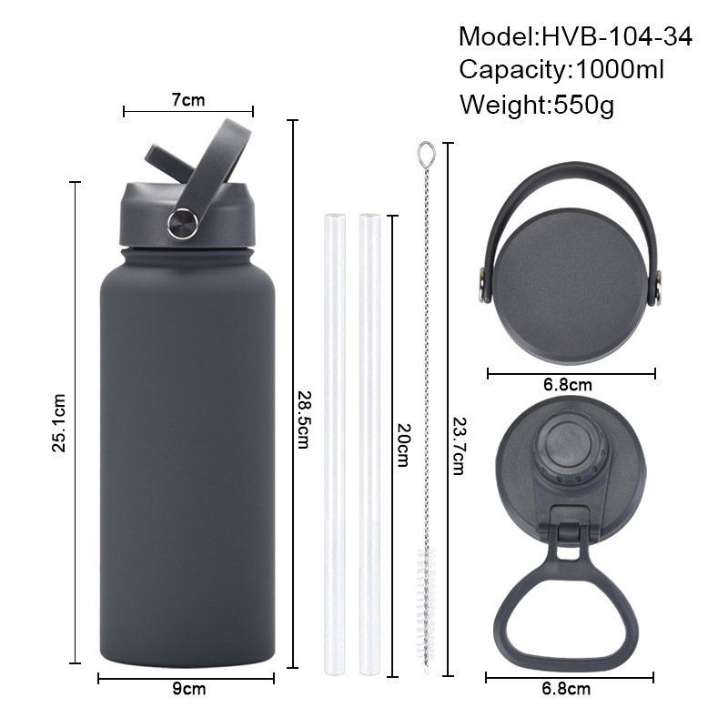 16oz Custom Capacity Vacuum Insulated Stainless Steel Kids Water Bottle with Straw Lid Storage