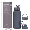 16oz Custom Capacity Vacuum Insulated Stainless Steel Kids Water Bottle with Straw Lid Storage