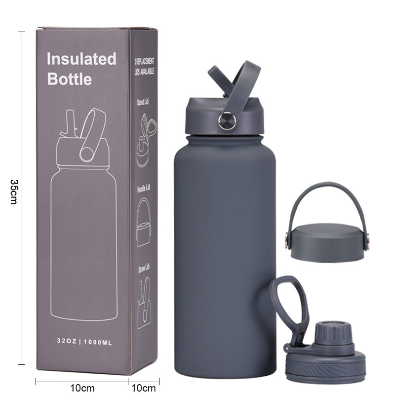 16oz Custom Capacity Vacuum Insulated Stainless Steel Kids Water Bottle with Straw Lid Storage