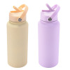 16oz Custom Capacity Vacuum Insulated Stainless Steel Kids Water Bottle with Straw Lid Storage