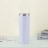 20oz Powder Coated Skinny Stainless Steel Insulated Thermal Straight Skinny Mug Tumbler With Leakproof Lid Blank Tumbler