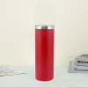 20oz Powder Coated Skinny Stainless Steel Insulated Thermal Straight Skinny Mug Tumbler With Leakproof Lid Blank Tumbler