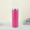 20oz Powder Coated Skinny Stainless Steel Insulated Thermal Straight Skinny Mug Tumbler With Leakproof Lid Blank Tumbler