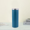 20oz Powder Coated Skinny Stainless Steel Insulated Thermal Straight Skinny Mug Tumbler With Leakproof Lid Blank Tumbler