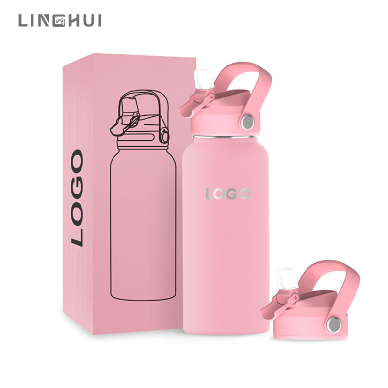 40oz Linghui Custom Logo Stainless Steel Sport Thermos Double Wall Vacuum Insulated Water Bottle Lid Perfect Drinkware