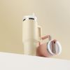 32Oz Customizable double wall insulated stainless steel white 40Oz car cup drum with anti overflow cover