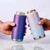 16OzPersonalized Beer Cans Holder Custom Logo Leather Can Sleeve Engraved Can Cooler Cover Gift for Man