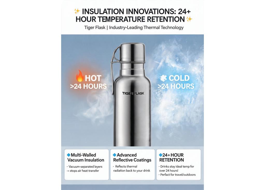 Are there innovations in insulation technology that extend temperature retention beyond 24 hours?