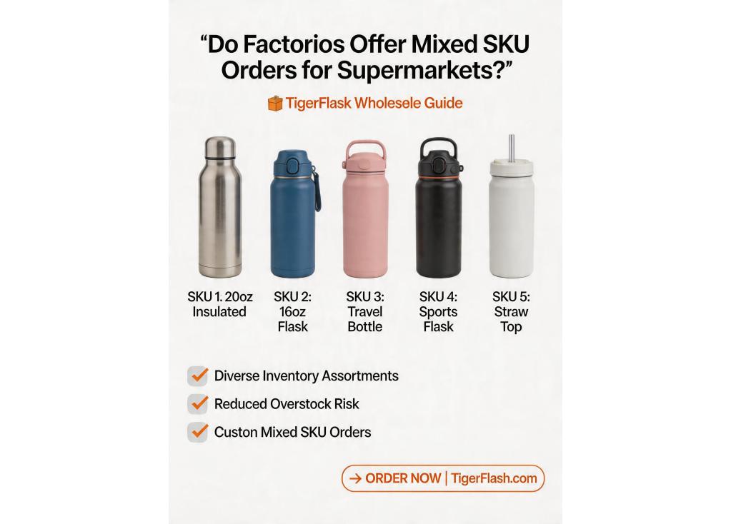 Do factories offer mixed SKU orders (assortments) for wholesale buyers like supermarkets?