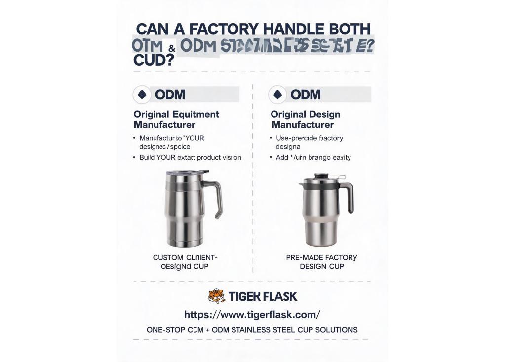 Can a factory handle both OEM (our design) and ODM (their design) projects for stainless steel cups?