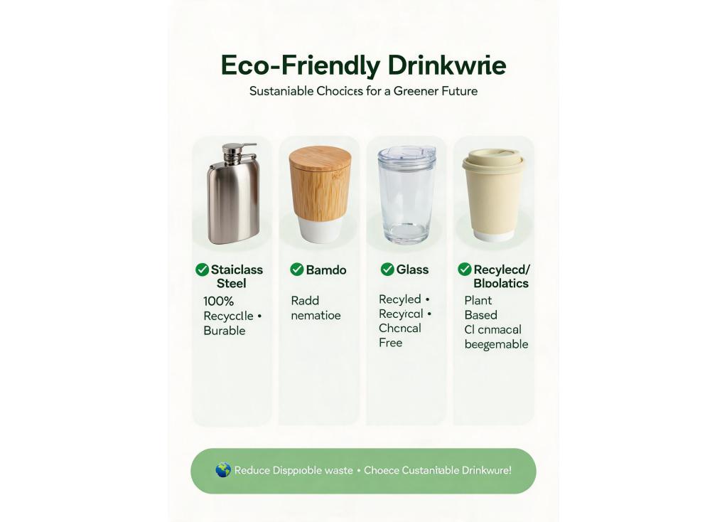 Are there any eco-friendly or sustainable material options becoming popular for drinkware?