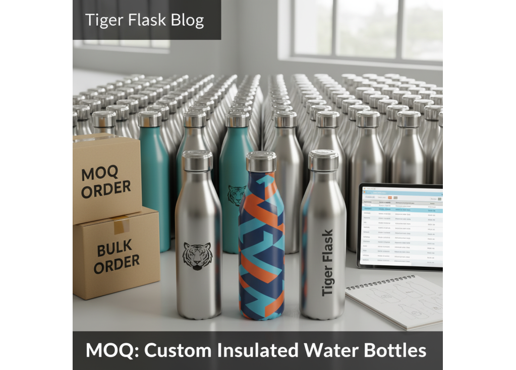 What is the typical MOQ for bulk orders of custom insulated water bottles?
