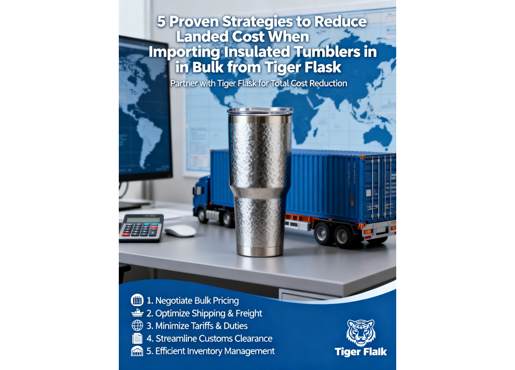 How can I reduce overall landed cost when importing insulated tumblers in bulk?