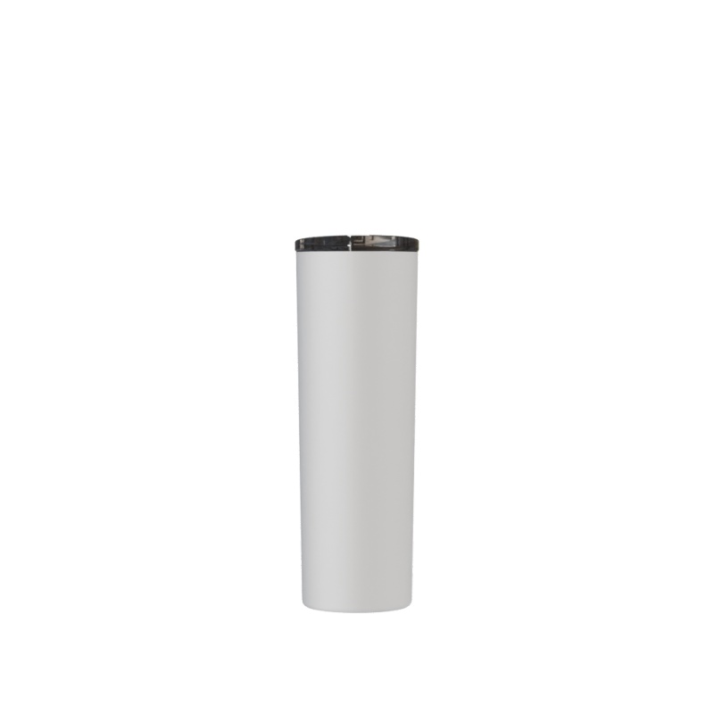 20oz Powder Coated Skinny Stainless Steel Insulated Thermal Straight Skinny Mug Tumbler With Leakproof Lid Blank Tumbler