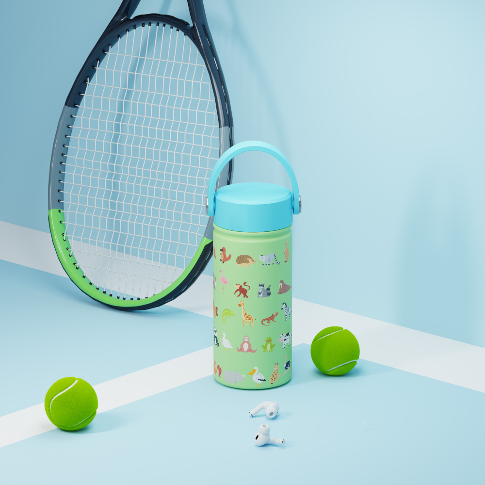 320ml/12OZ double wall insulated wide mouth bottle with hybrid lid B002