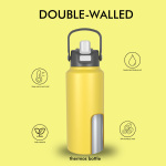 980ml/33OZ double wall insulated wide mouth bottle with  push-open lid B014
