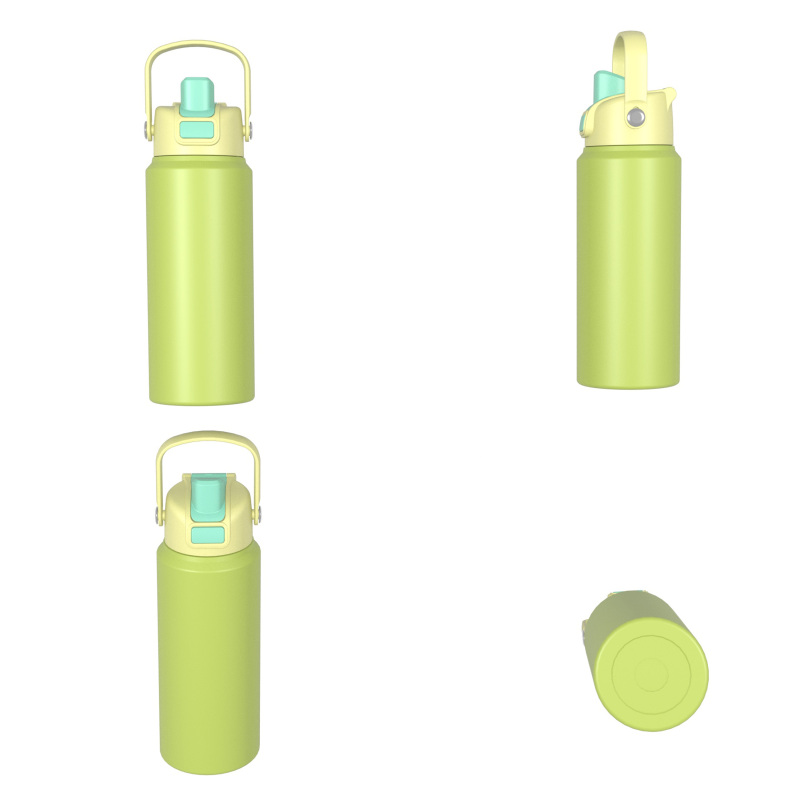 780ml/26OZ double wall insulated wide mouth bottle with push-open lid B013
