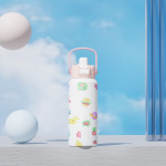 780ml/26OZ double wall insulated wide mouth bottle with push-open lid B013