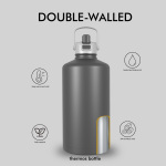 3800ml/128OZ double wall insulated wide mouth bottle with dual-function lid B011