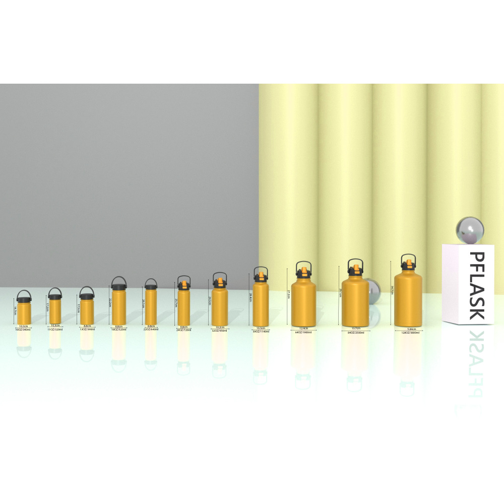 3800ml/128OZ double wall insulated wide mouth bottle with dual-function lid B011