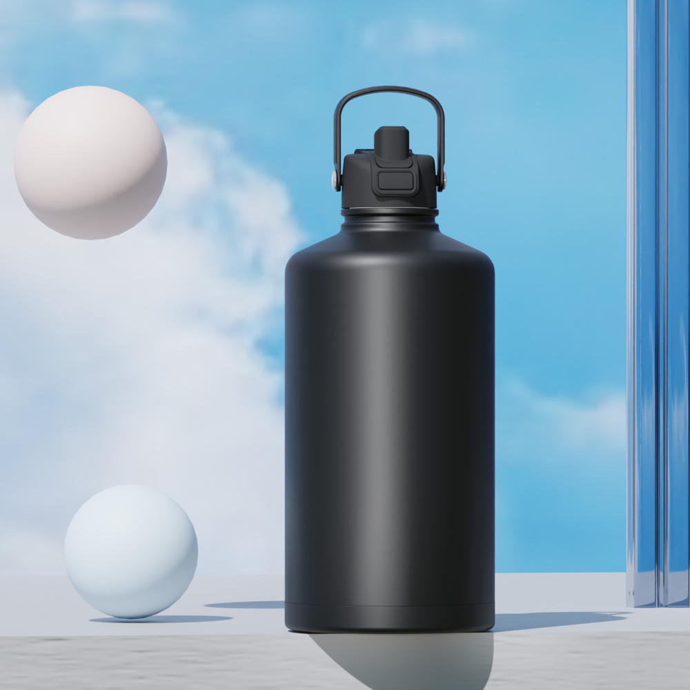 3800ml/128OZ double wall insulated wide mouth bottle with dual-function lid B011