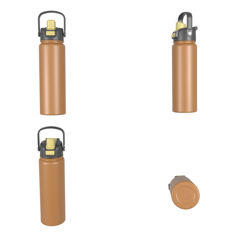 720ml/24OZ double wall insulated wide mouth bottle with dual-function lid B006