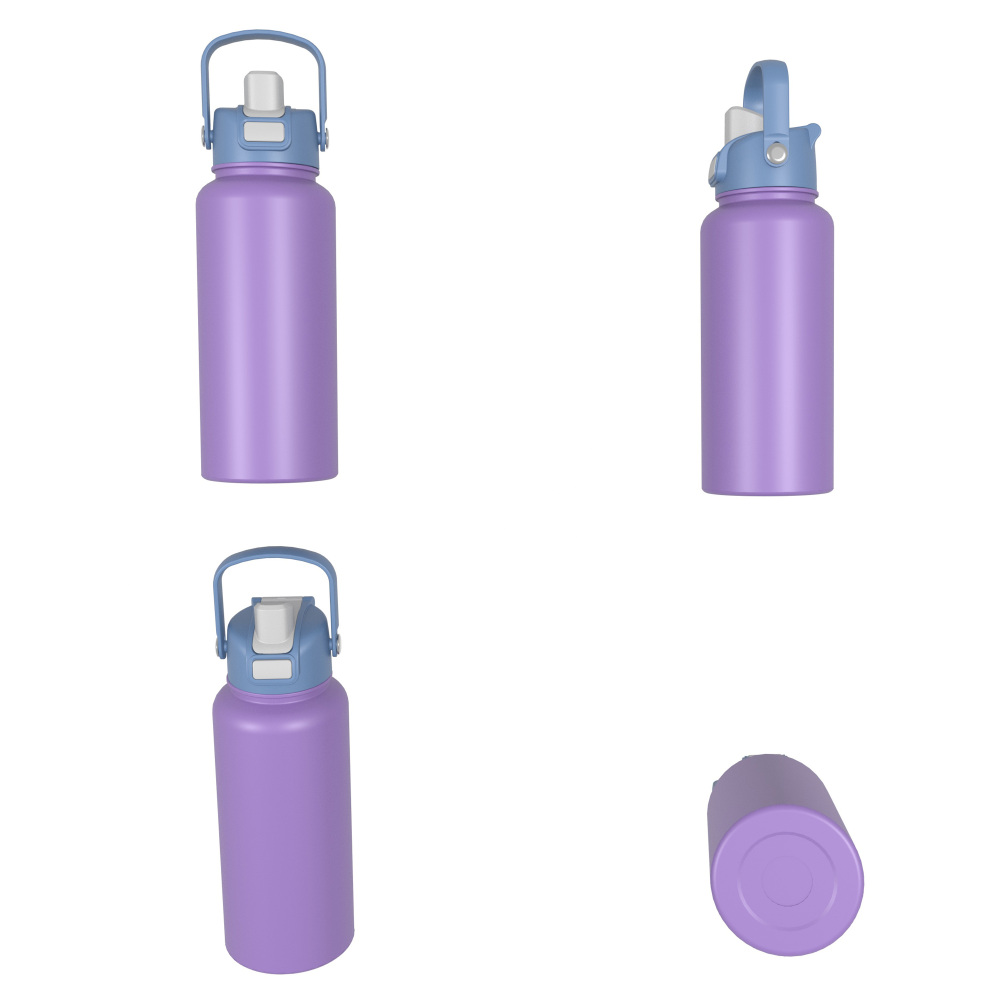950ml /32OZ double wall insulated wide mouth bottle with easy-twist sport lid B007