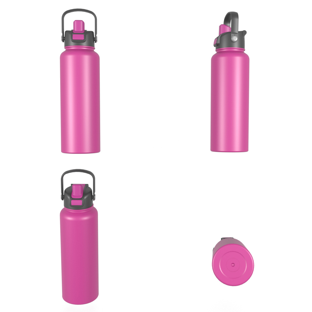 1140ml/40OZ double wall insulated wide mouth bottle with dual-function lid B008