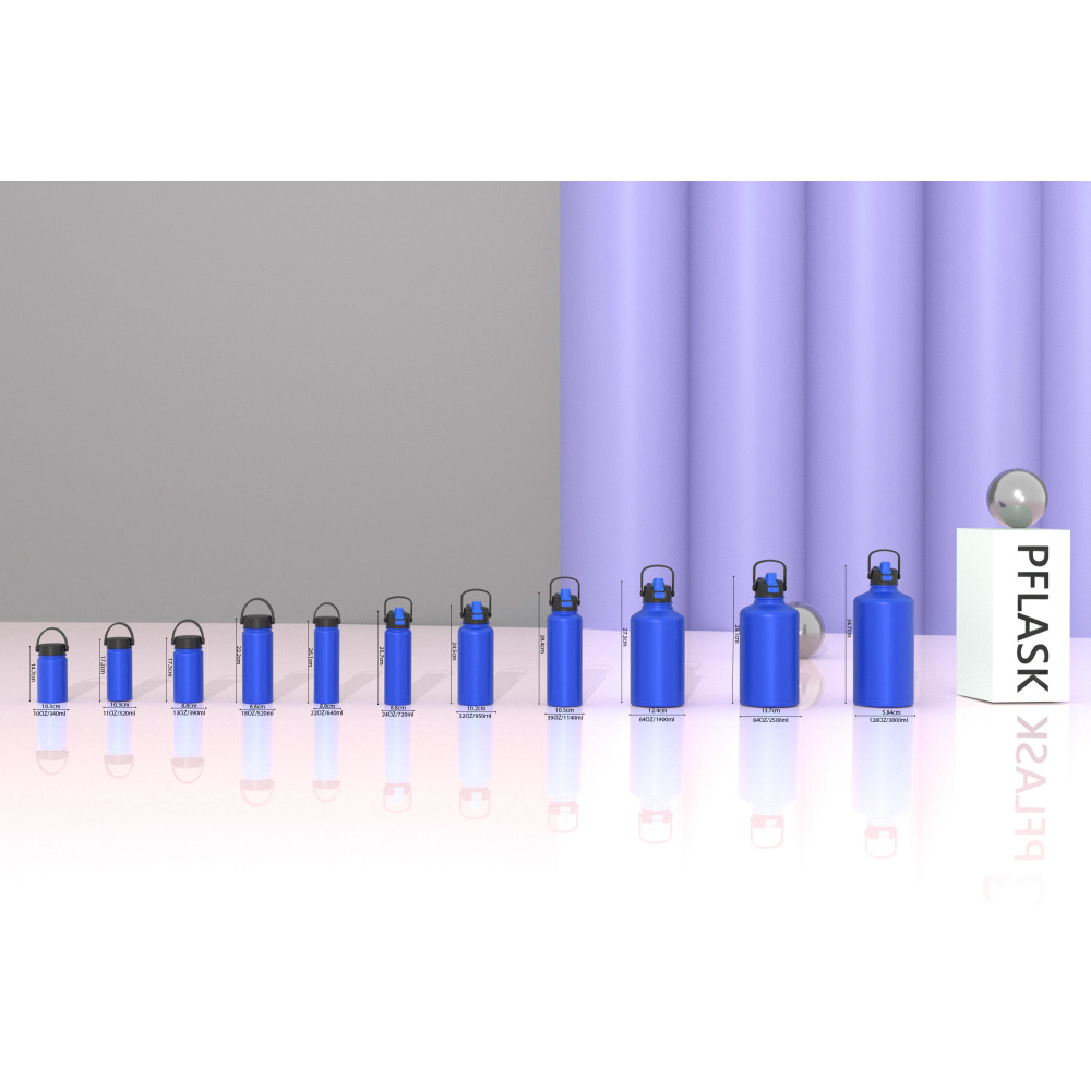 2500ml/84OZ double wall insulated wide mouth bottle with dual-function lid B010