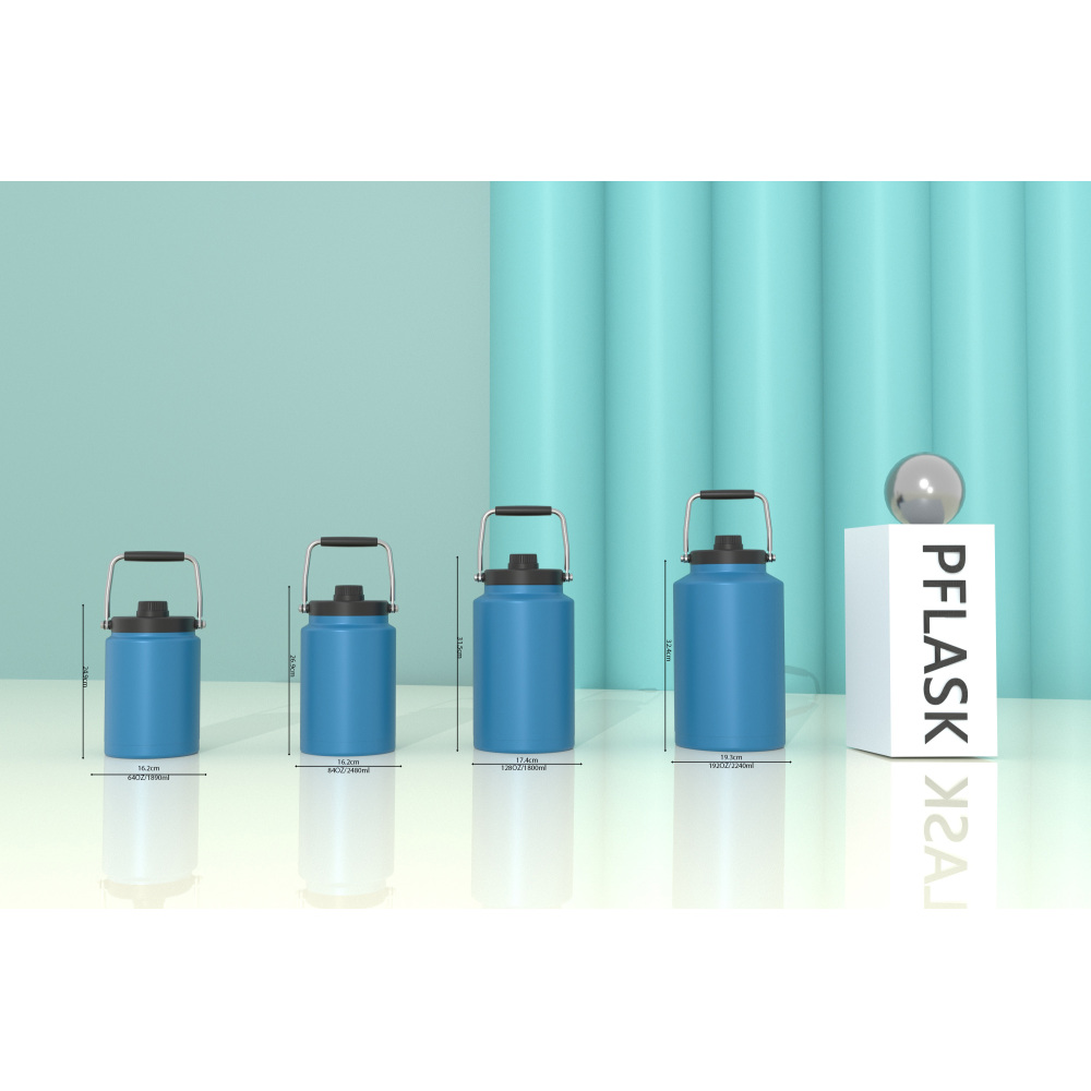 Пивной бокал объемом 3820 мл/128 унции с двойными стенками, теплоизоляцией, стальной ручкой и крышкой с носиком CW004