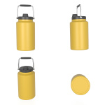 Growler à bière isolé à double paroi de 3820&nbsp;128&nbsp;ml/004&nbsp;oz avec poignée en acier et couvercle à bec verseur CWXNUMX