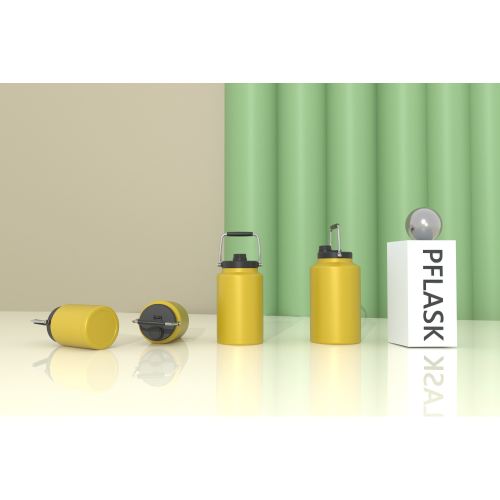 3820ml/128OZ double wall insulated beer growler with steel handle & spout lid CW004