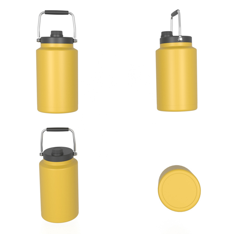 3820ml/128OZ double wall insulated beer growler with steel handle & spout lid CW004