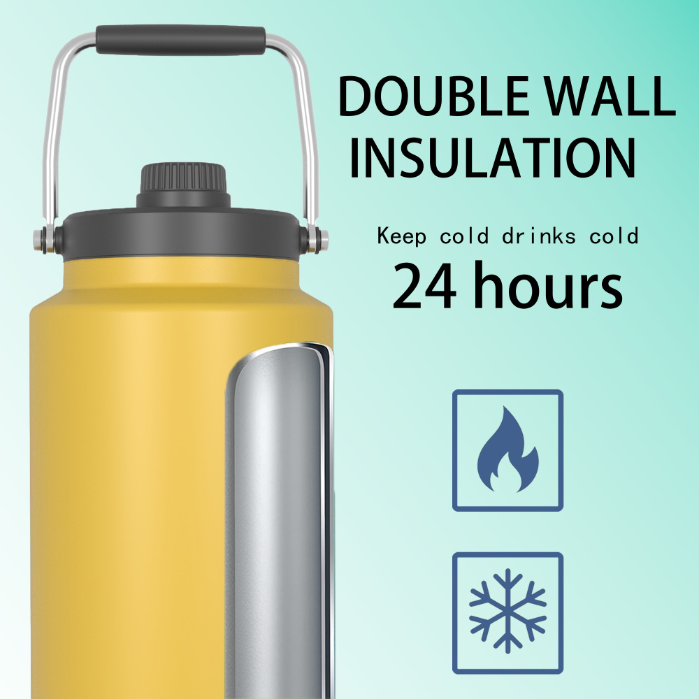 3820ml/128OZ double wall insulated beer growler with steel handle & spout lid CW004