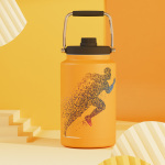 3820ml/128OZ double wall insulated beer growler with steel handle & spout lid CW004