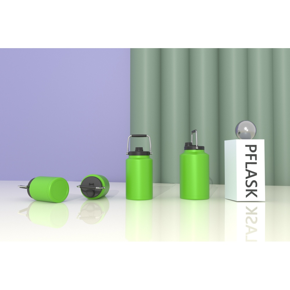 6120ml/207OZ double wall insulated beer growler with steel handle & spout lid CW005