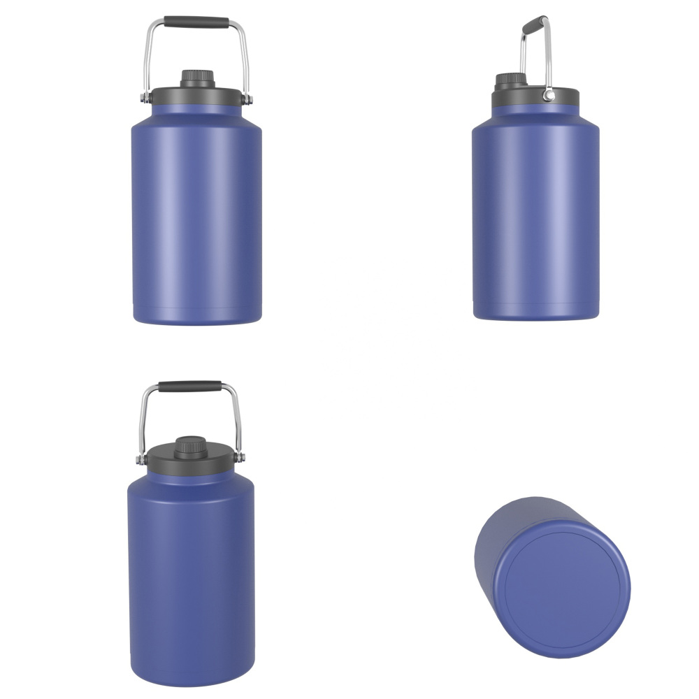 6120ml/207OZ double wall insulated beer growler with steel handle & spout lid CW005