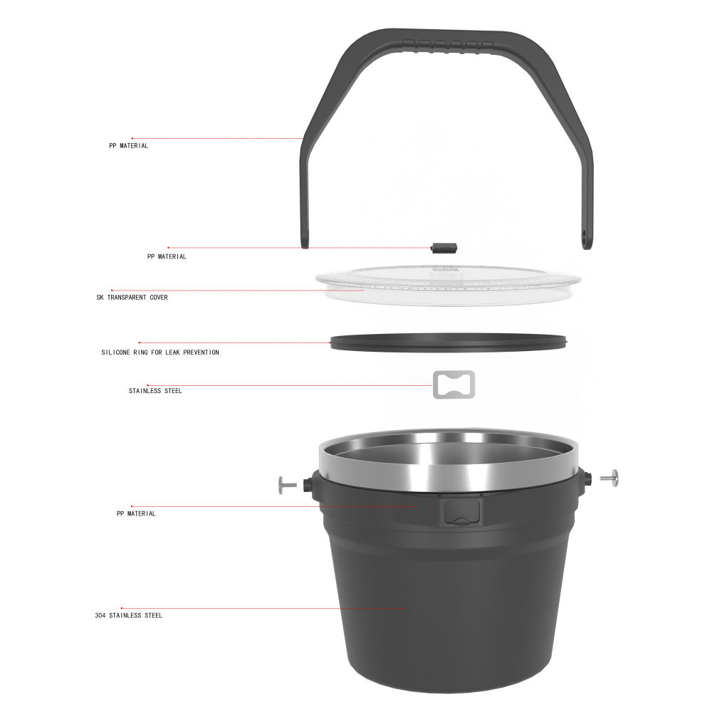 7460ml/252OZ double wall insulated ice bucket CW001