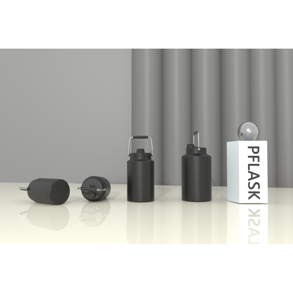 Пивной бокал объемом 2000 мл/64 унции с двойными стенками, теплоизоляцией, стальной ручкой и крышкой с носиком CW002