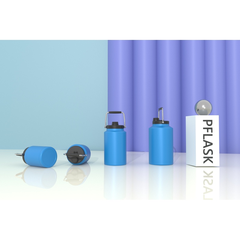 Пивной бокал объемом 2600 мл/84 унции с двойными стенками, теплоизоляцией, стальной ручкой и крышкой с носиком CW003