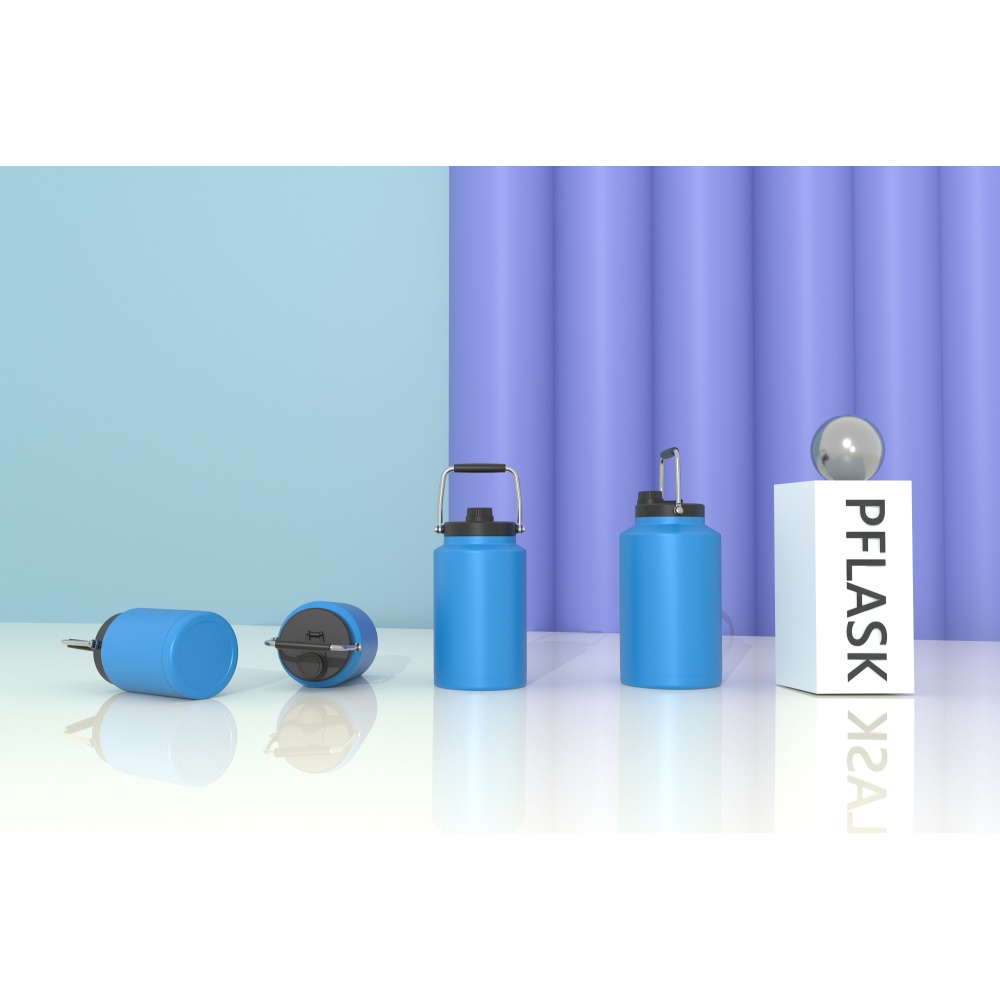 2600ml/84OZ double wall insulated beer growler with steel handle & spout lid CW003