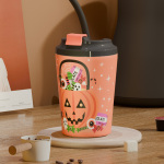 380ml/13OZ double wall insulated coffee cup with flip lid C002