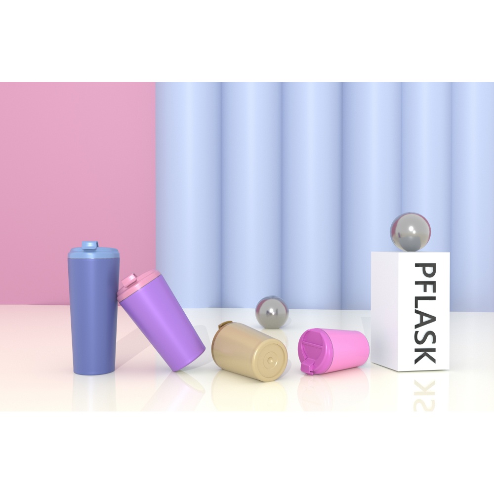 380ml/13OZ double wall insulated coffee cup with flip lid C002