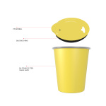 390 ml/13 oz einlagiger Becher mit gerolltem Rand C005